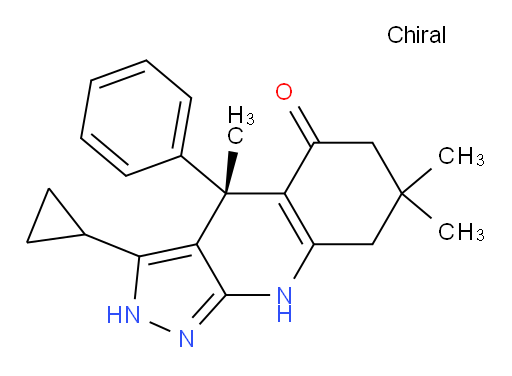 (4S)-3-Cyclopropyl-1,2,4,6,7,8-hexahydro-4,7,7-trimethyl-4-phenyl-5H-pyrazolo[3,4-b]quinolin-5-one (ACI)