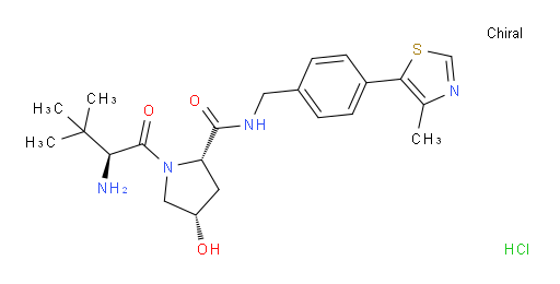 L-Prolinamide, 3-methyl-L-valyl-4-hydroxy-N-[[4-(4-methyl-5-thiazolyl)phenyl]methyl]-, hydrochloride (1:2), (4S)- (ACI)