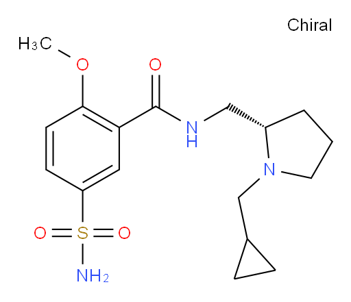 Benzamide, 5-(aminosulfonyl)-N-[[1-(cyclopropylmethyl)-2-pyrrolidinyl]methyl]-2-methoxy-, (S)- (9CI)