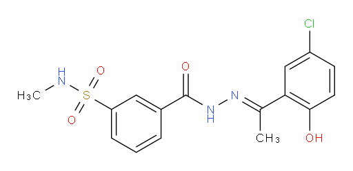 3-[(Methylamino)sulfonyl]benzoic acid (2E)-2-[1-(5-chloro-2-hydroxyphenyl)ethylidene]hydrazide (ACI)