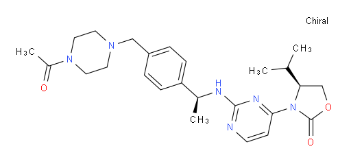 (4S)-3-[2-[[(1S)-1-[4-[(4-Acetyl-1-piperazinyl)methyl]phenyl]ethyl]amino]-4-pyrimidinyl]-4-(1-methylethyl)-2-oxazolidinone (ACI)