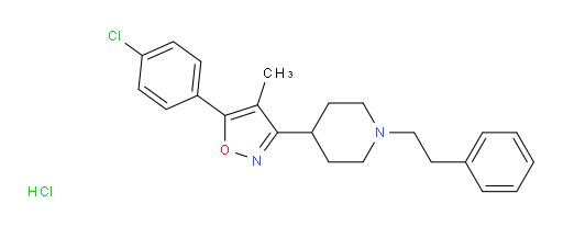 Piperidine, 4-[5-(4-chlorophenyl)-4-methyl-3-isoxazolyl]-1-(2-phenylethyl)-, hydrochloride (1:1) (ACI)