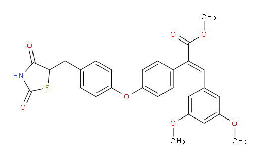 Methyl (αE)-α-[(3,5-dimethoxyphenyl)methylene]-4-[4-[(2,4-dioxo-5-thiazolidinyl)methyl]phenoxy]benzeneacetate (ACI)
