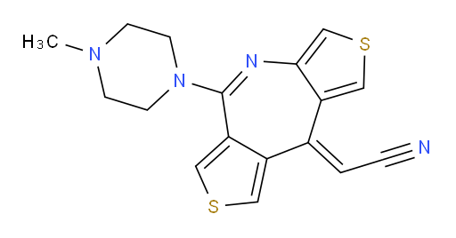 Acetonitrile, [5-(4-methyl-1-piperazinyl)-9H-dithieno[3,4-b:3′,4′-e]azepin-9-ylidene]-, (Z)- (9CI)