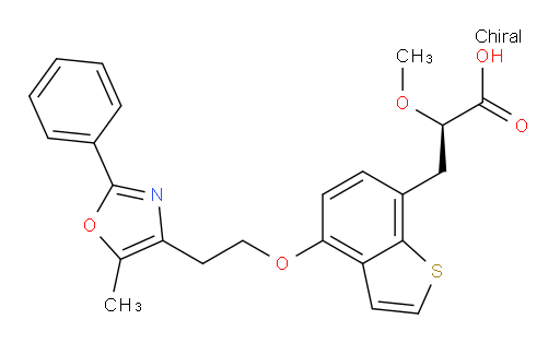 (αR)-α-Methoxy-4-[2-(5-methyl-2-phenyl-4-oxazolyl)ethoxy]benzo[b]thiophene-7-propanoic acid (ACI)