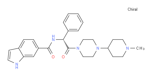 N-[(1R)-2-[4-(1-Methyl-4-piperidinyl)-1-piperazinyl]-2-oxo-1-phenylethyl]-1H-indole-6-carboxamide (ACI)