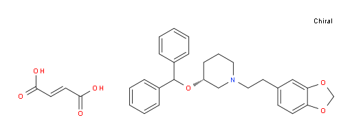 Piperidine, 1-[2-(1,3-benzodioxol-5-yl)ethyl]-3-(diphenylmethoxy)-, (3R)-, (2E)-2-butenedioate (1:1) (9CI, ACI)