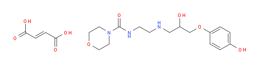 4-Morpholinecarboxamide, N-[2-[[2-hydroxy-3-(4-hydroxyphenoxy)propyl]amino]ethyl]-, (E)-2-butenedioate (2:1) (ACI)