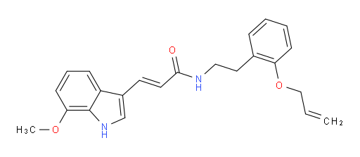 (2E)-3-(7-Methoxy-1H-indol-3-yl)-N-[2-[2-(2-propen-1-yloxy)phenyl]ethyl]-2-propenamide (ACI)