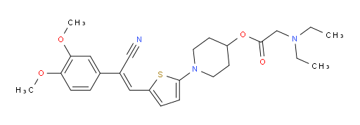 N,N-Diethylglycine 1-[5-[(1Z)-2-cyano-2-(3,4-dimethoxyphenyl)ethenyl]-2-thienyl]-4-piperidinyl ester (ACI)