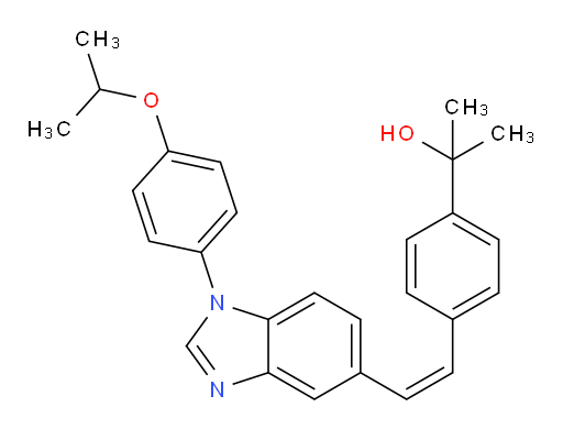 α,α-Dimethyl-4-[(1Z)-2-[1-[4-(1-methylethoxy)phenyl]-1H-benzimidazol-5-yl]ethenyl]benzenemethanol (ACI)
