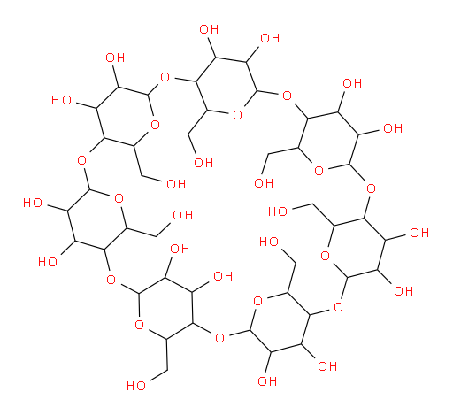 5,10,15,20,25,30,35-heptakis(hydroxymethyl)-2,4,7,9,12,14,17,19,22,24,27,29,32,34-tetradecaoxaoctacyclo[31.2.2.2^{3,6}.2^{8,11}.2^{13,16}.2^{18,21}.2^{23,26}.2^{28,31}]nonatetracontane-36,37,38,39,40,41,42,43,44,45,46,47,48,49-tetradecol