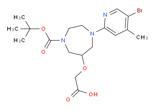 2-{[1-(5-bromo-4-methylpyridin-2-yl)-4-[(tert-butoxy)carbonyl]-1,4-diazepan-6-yl]oxy}acetic acid