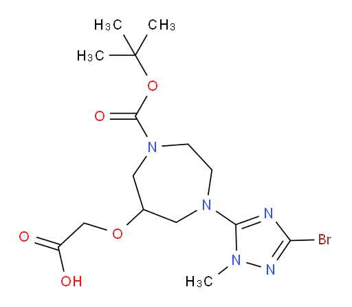 2-{[1-(3-bromo-1-methyl-1H-1,2,4-triazol-5-yl)-4-[(tert-butoxy)carbonyl]-1,4-diazepan-6-yl]oxy}acetic acid