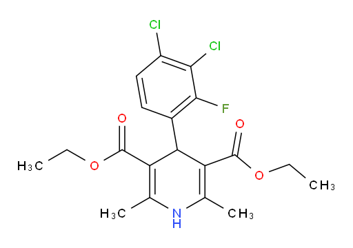 3,5-diethyl 4-(3,4-dichloro-2-fluorophenyl)-2,6-dimethyl-1,4-dihydropyridine-3,5-dicarboxylate