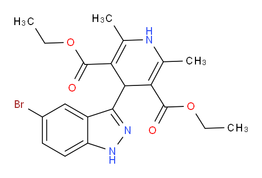 3,5-diethyl 4-(5-bromo-1H-indazol-3-yl)-2,6-dimethyl-1,4-dihydropyridine-3,5-dicarboxylate