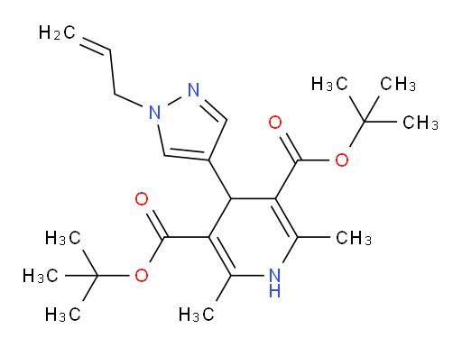 3,5-di-tert-butyl 2,6-dimethyl-4-[1-(prop-2-en-1-yl)-1H-pyrazol-4-yl]-1,4-dihydropyridine-3,5-dicarboxylate