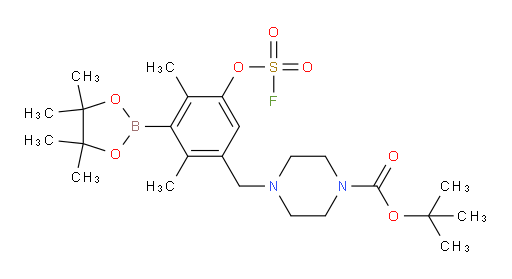 tert-butyl 4-({5-[(fluorosulfonyl)oxy]-2,4-dimethyl-3-(4,4,5,5-tetramethyl-1,3,2-dioxaborolan-2-yl)phenyl}methyl)piperazine-1-carboxylate