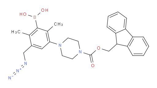 [3-(azidomethyl)-5-(4-{[(9H-fluoren-9-yl)methoxy]carbonyl}piperazin-1-yl)-2,6-dimethylphenyl]boronic acid