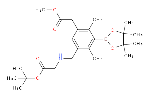 tert-butyl 2-({[5-(2-methoxy-2-oxoethyl)-2,4-dimethyl-3-(4,4,5,5-tetramethyl-1,3,2-dioxaborolan-2-yl)phenyl]methyl}amino)acetate
