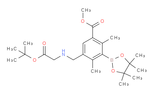 methyl 5-({[2-(tert-butoxy)-2-oxoethyl]amino}methyl)-2,4-dimethyl-3-(4,4,5,5-tetramethyl-1,3,2-dioxaborolan-2-yl)benzoate