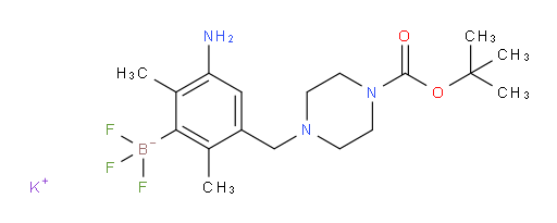 potassium [3-amino-5-({4-[(tert-butoxy)carbonyl]piperazin-1-yl}methyl)-2,6-dimethylphenyl]trifluoroboranuide