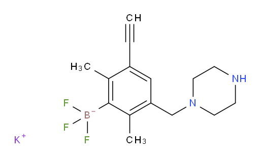 potassium {3-ethynyl-2,6-dimethyl-5-[(piperazin-1-yl)methyl]phenyl}trifluoroboranuide