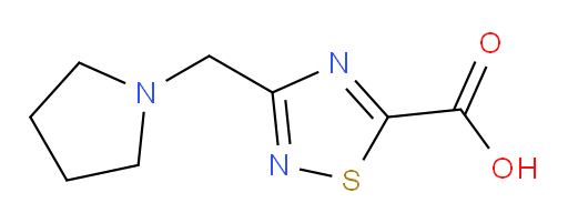 3-[(pyrrolidin-1-yl)methyl]-1,2,4-thiadiazole-5-carboxylic acid