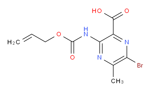 6-bromo-5-methyl-3-{[(prop-2-en-1-yloxy)carbonyl]amino}pyrazine-2-carboxylic acid