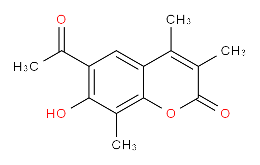 6-acetyl-7-hydroxy-3,4,8-trimethyl-2H-chromen-2-one