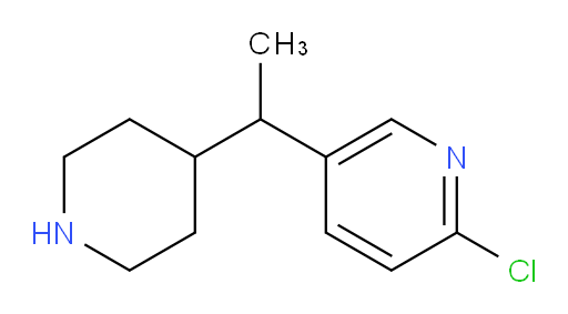 2-chloro-5-[1-(piperidin-4-yl)ethyl]pyridine