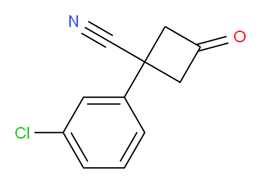 1-(3-chlorophenyl)-3-oxocyclobutane-1-carbonitrile