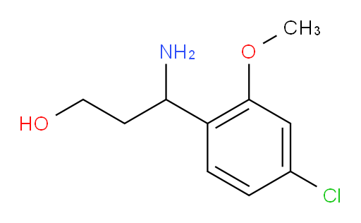 3-amino-3-(4-chloro-2-methoxyphenyl)propan-1-ol