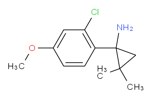 1-(2-chloro-4-methoxyphenyl)-2,2-dimethylcyclopropan-1-amine