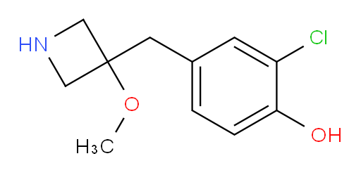 2-chloro-4-[(3-methoxyazetidin-3-yl)methyl]phenol
