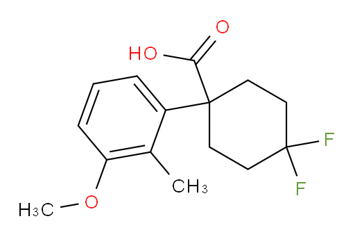 4,4-difluoro-1-(3-methoxy-2-methylphenyl)cyclohexane-1-carboxylic acid