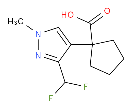 1-[3-(difluoromethyl)-1-methyl-1H-pyrazol-4-yl]cyclopentane-1-carboxylic acid