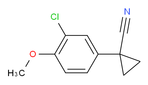 1-(3-chloro-4-methoxyphenyl)cyclopropane-1-carbonitrile