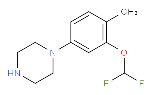1-[3-(difluoromethoxy)-4-methylphenyl]piperazine