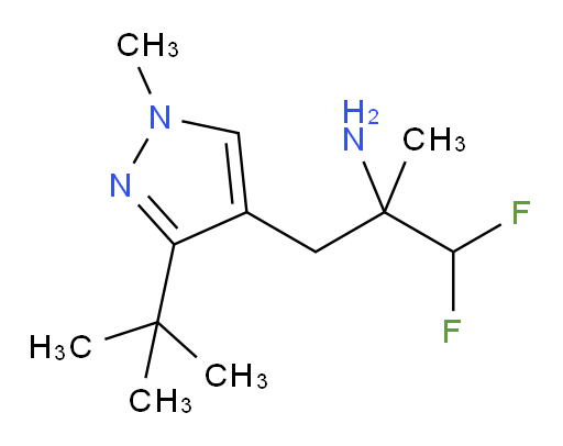 3-(3-tert-butyl-1-methyl-1H-pyrazol-4-yl)-1,1-difluoro-2-methylpropan-2-amine