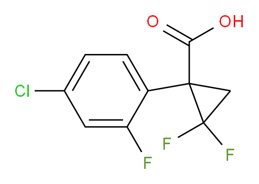 1-(4-chloro-2-fluorophenyl)-2,2-difluorocyclopropane-1-carboxylic acid