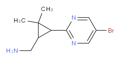 [3-(5-bromopyrimidin-2-yl)-2,2-dimethylcyclopropyl]methanamine