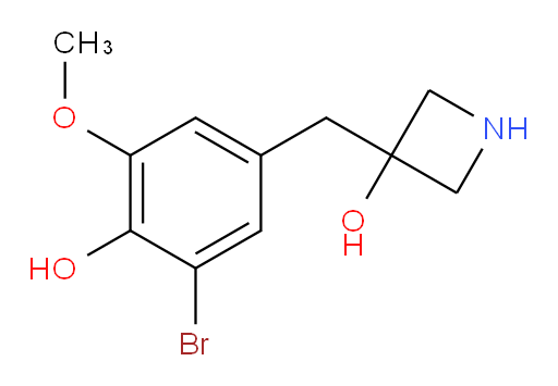 3-[(3-bromo-4-hydroxy-5-methoxyphenyl)methyl]azetidin-3-ol