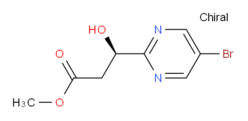 methyl (3R)-3-(5-bromopyrimidin-2-yl)-3-hydroxypropanoate