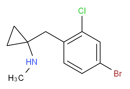 1-[(4-bromo-2-chlorophenyl)methyl]-N-methylcyclopropan-1-amine
