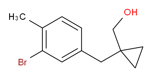 {1-[(3-bromo-4-methylphenyl)methyl]cyclopropyl}methanol