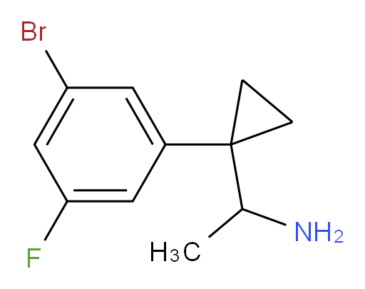 1-[1-(3-bromo-5-fluorophenyl)cyclopropyl]ethan-1-amine