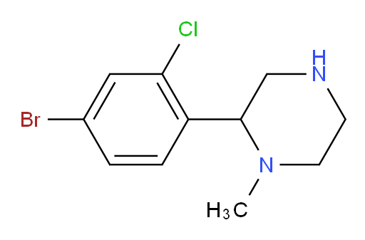 2-(4-bromo-2-chlorophenyl)-1-methylpiperazine