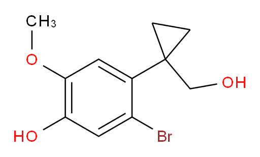 5-bromo-4-[1-(hydroxymethyl)cyclopropyl]-2-methoxyphenol