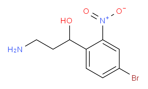 3-amino-1-(4-bromo-2-nitrophenyl)propan-1-ol